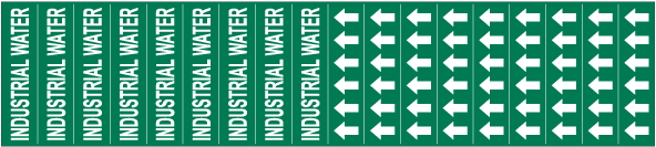 Industrial Water Pipe Label on a Card