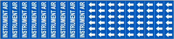 Instrument Air Pipe Label on a Card