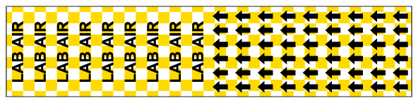 Lab Air Pipe Label on a Card