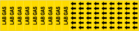 Lab Gas Pipe Label on a Card