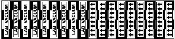 Lab Vacuum Pipe Label on a Card
