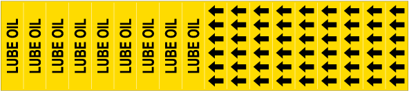 Lube Oil Pipe Label on a Card