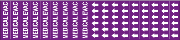 Medical Evac   Pipe Label on a Card