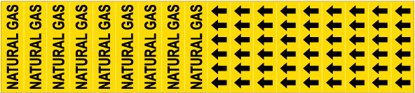 Natural Gas Pipe Label on a Card