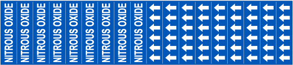 Nitrous Oxide   Pipe Label on a Card