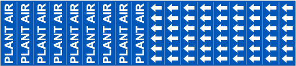 Plant Air   Pipe Label on a Card