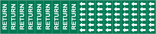Return Pipe Label on a Card