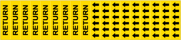 Return Pipe Label on a Card