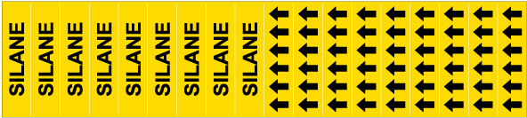 Silane Pipe Label on a Card