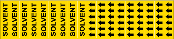 Solvent Pipe Label on a Card