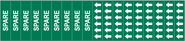 Spare Pipe Label on a Card