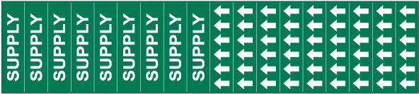 Supply Pipe Label on a Card