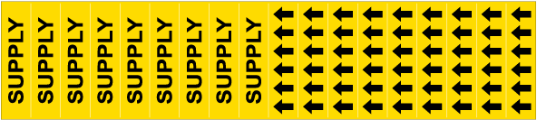 Supply Pipe Label on a Card