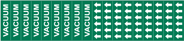 Vacuum Pipe Label on a Card