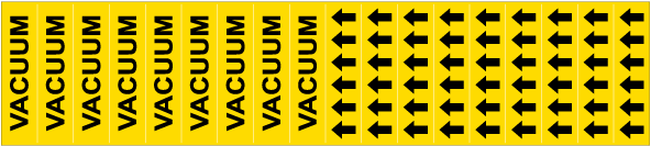 Vacuum Pipe Label on a Card