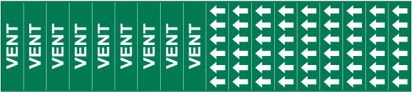 Vent Pipe Label on a Card