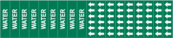 Water Pipe Label on a Card