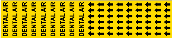 Dental Air Pipe Label on a Card
