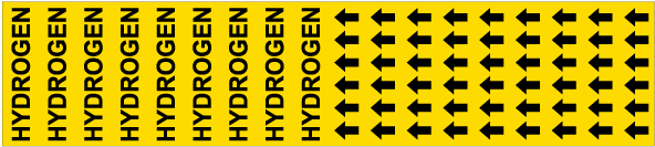 Hydrogen Pipe Label on a Card