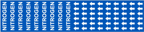 Nitrogen Pipe Label on a Card
