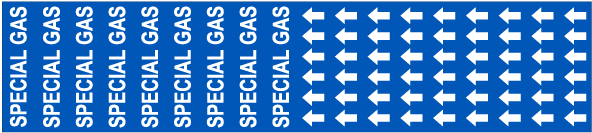 Special Gas Pipe Label on a Card