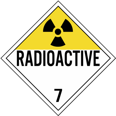 Radioactive Class 7 Placard