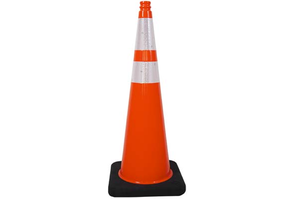 36" Orange Traffic Cone w/ Black Base, 10lbs