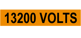 13200 Volts Marker