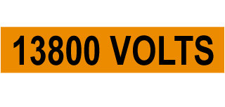 13800 Volts Marker