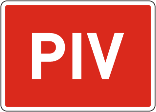 PIV - Post Indicator Valve Sign