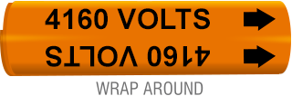 4160 Volts Wrap-Around Marker
