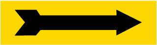 Yellow/Black Arrow Label
