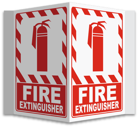 3-Way Fire Extinguisher Sign