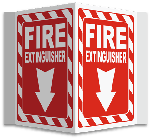 3-Way Fire Extinguisher Sign