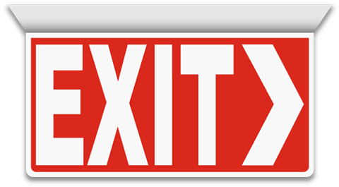 Exit (Right Arrow) 2-Way Sign