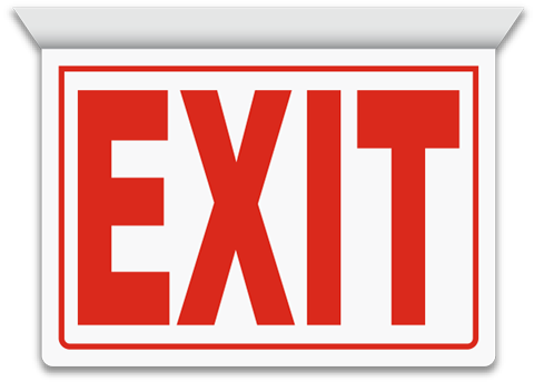 Exit 2-Way Sign