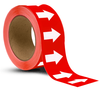 Red / White Arrow Banding Tape