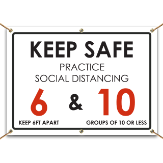 Keep Safe Practice Social Distancing Banner