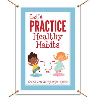 Let'S Practice Healthy Habits Banner