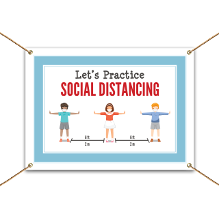 Let'S Practice Social Distancing Banner