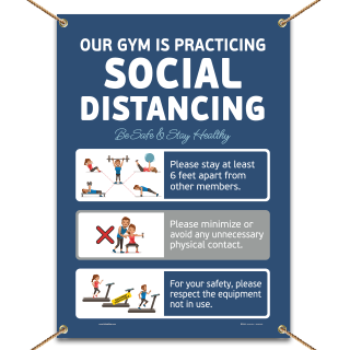 Gym Social Distancing Banner