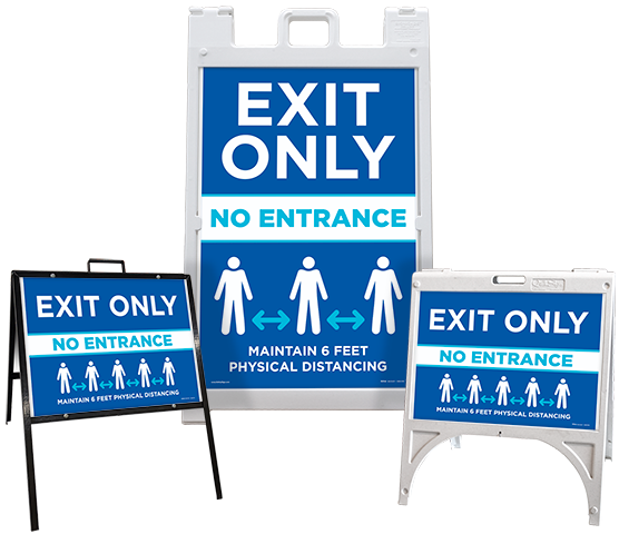 Exit Only No Entrance Sandwich Board Sign