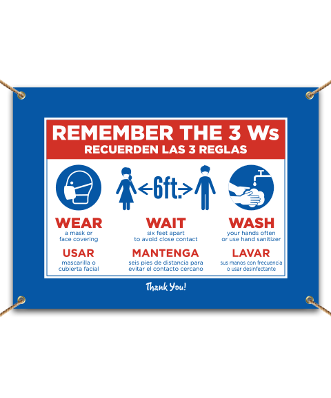 Remember The 3W's Bilingual Banner
