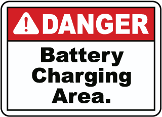 Battery Charging Area Signs Battery Charging Safety Signs