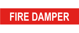 Fire Damper Pipe Label