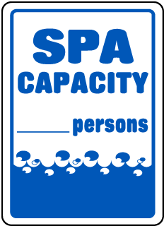 Spa Capacity Sign