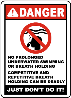 No Breath Holding Sign