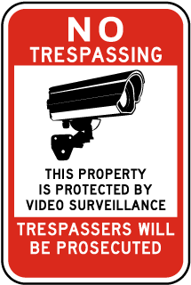 No Trespassing Video Surveillance Signs
