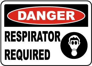No Entry Without Respirator Sign Danger Asbestos Designated Area