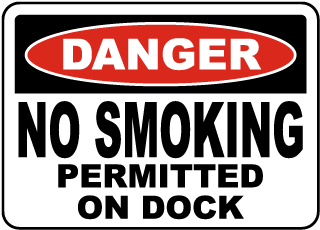 Danger No Smoking Permitted Sign